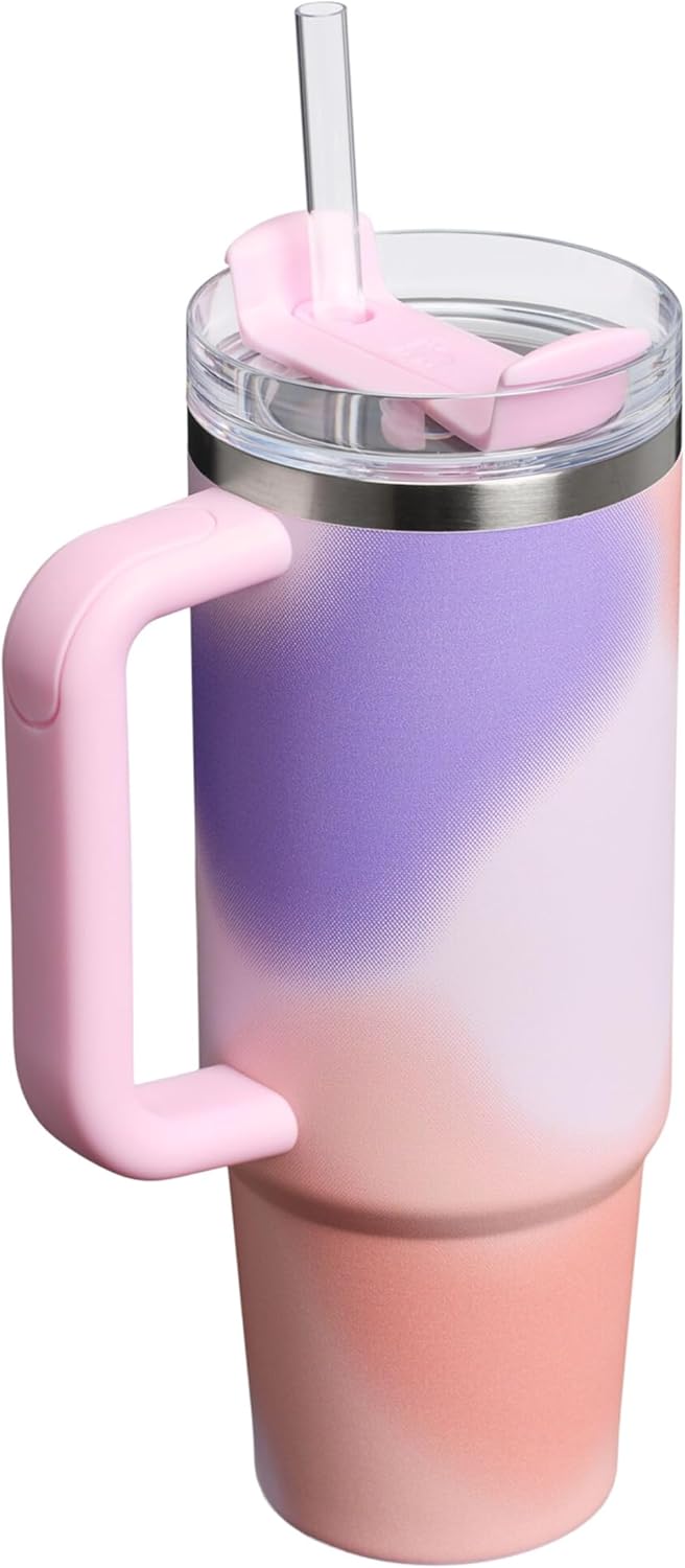STANLEY 1913 Quencher H2.0 Flowstate Trinkflasche Mit Strohhalm 0.89L - Thermobecher Kühlt Bis 9 Stu