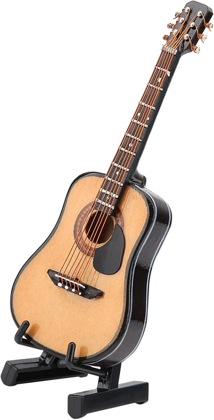 Miniatur-Gitarre, Modell Gitarre aus Holz, Oberflächenbehandlung, schön und langlebig, Dekoration fü