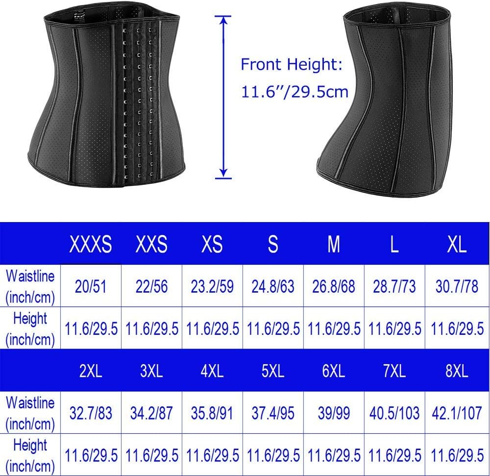 ECOWALSON Taillentrainer für Frauen, Korsett, Cincher, Körperformer, Mieder-Trimmer mit Stahlknochen