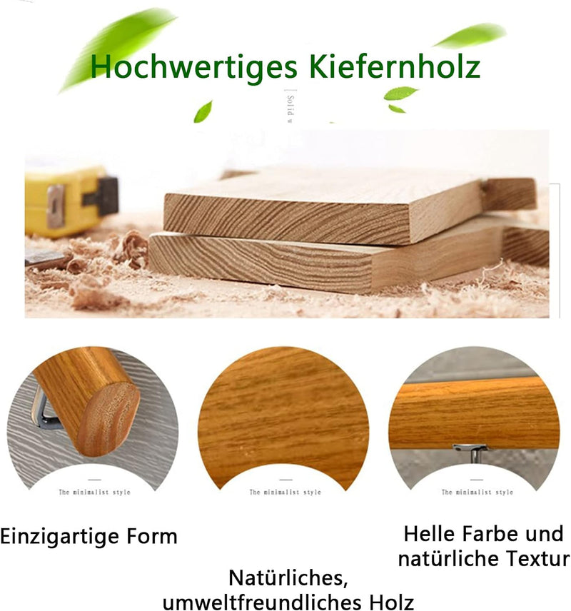 Handlauf Holz, Treppengeländer Handläufer Treppe Innen Wandhandlauf Treppe,100cm, Holz Natürlich, Ha