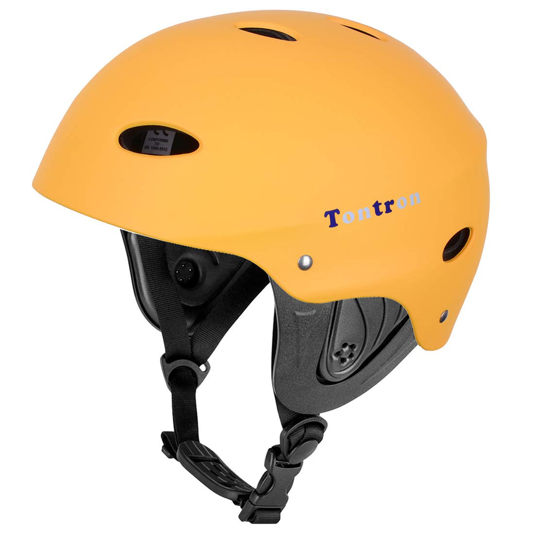 Tontron Wakeboard Kajak Kitesurf Wassersport Helm Matte Gelb L, Matte Gelb L