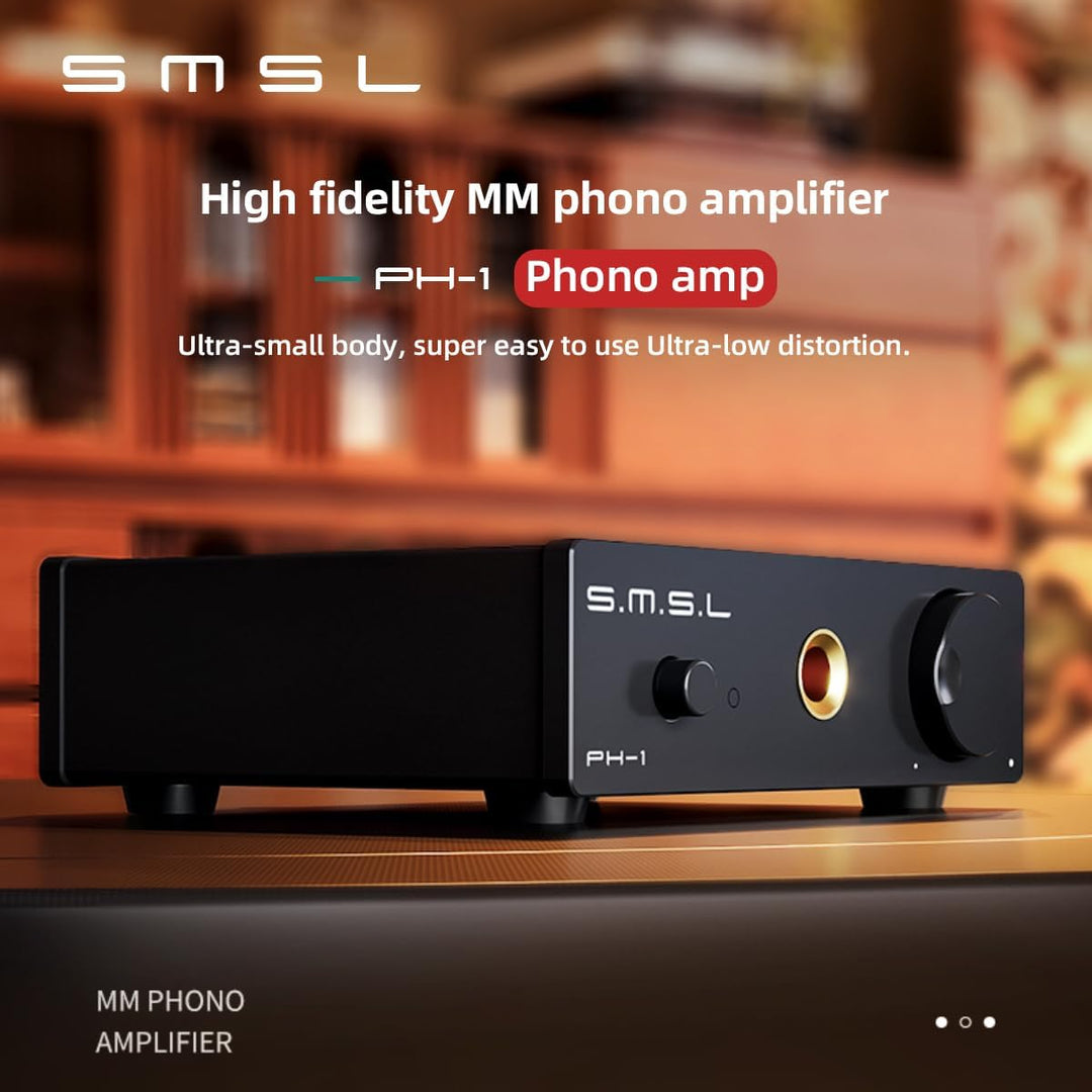 SMSL PH-1 MM Phono Vorverstärker, Phono Verstärker Für Plattenspieler Phonograph Aktive Lautsprecher