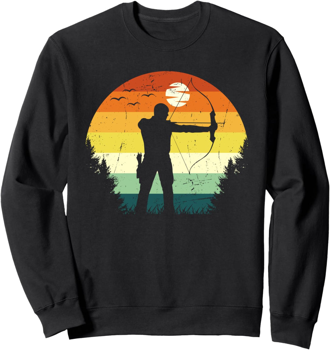 Vintage Bogenschiessen Design Jagdbogen Bogenschütze Sweatshirt