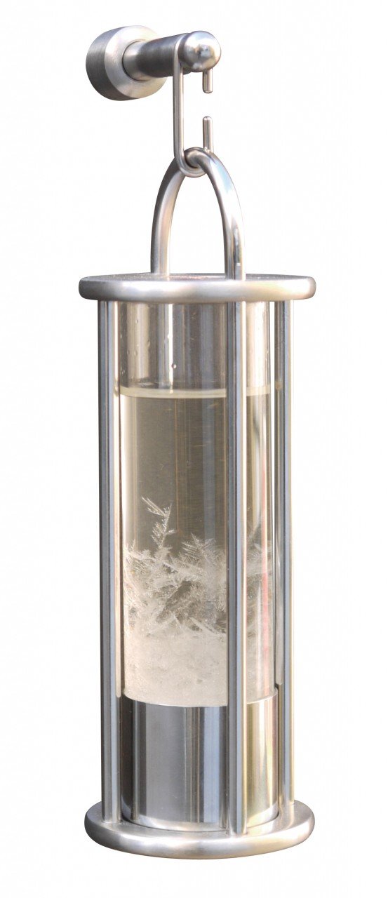 Delite Peter´s Sturmglas Edelstahl mit Wandhalterung 140 mm