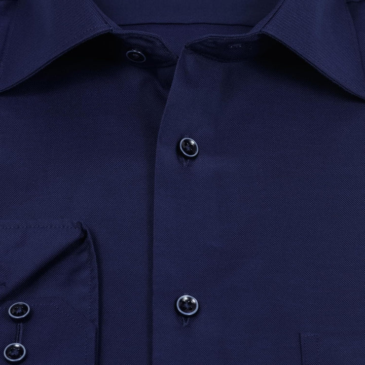 ETERNA Hemd Langarm | Comfort Fit | Bügelfrei, Knitterfrei | 100 % Baumwolle 41 Dunkelblau-(19), 41