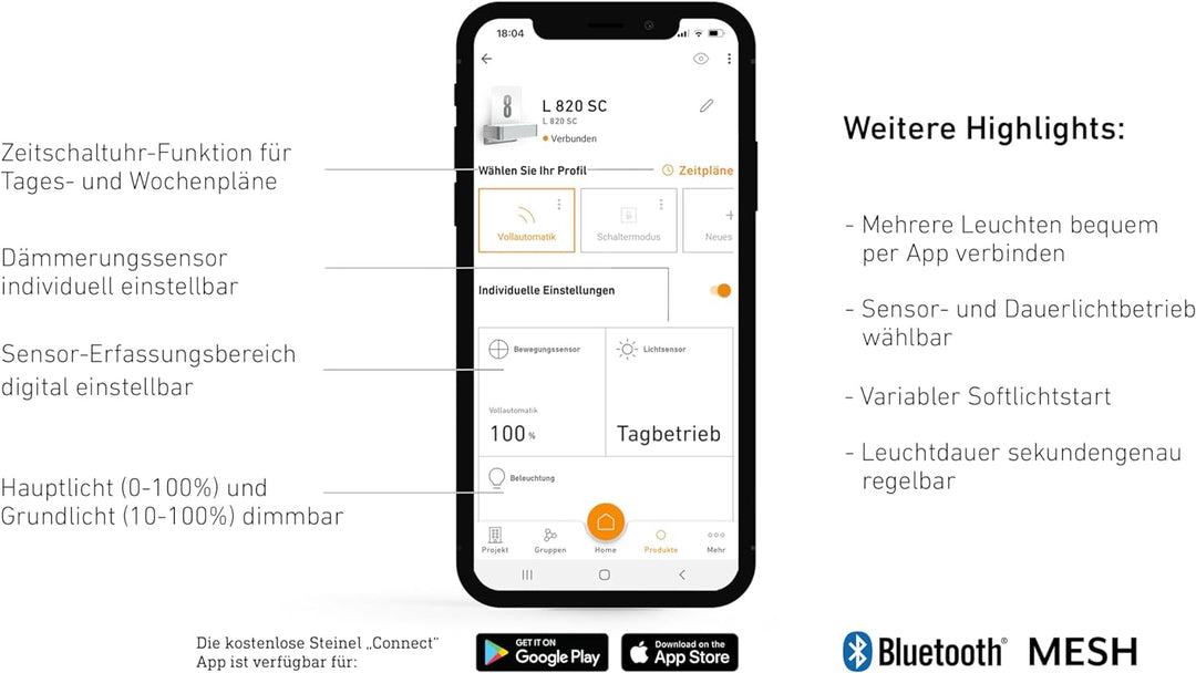 Steinel Aussenleuchte L 820 SC Silber, Hausnummer beleuchtet, smarte LED Hausnummernleuchte, Bewegun