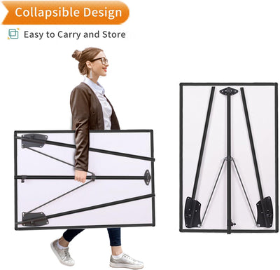 VIZ-PRO Whiteboard mit Ständer Flipchart-Staffelei, höhenverstellbar, abwischbar, magnetisch, 90 x 6