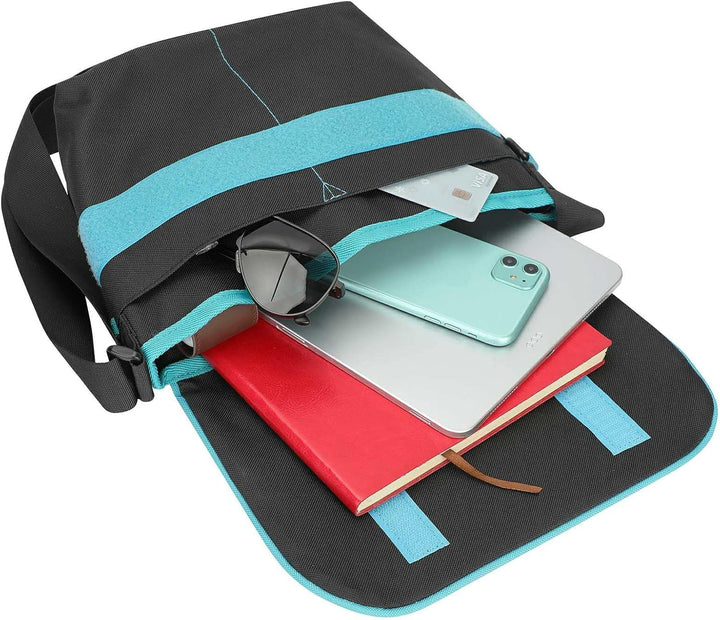 FIREFIRST Hatsune Miku & Kagamine Rin Lens Crossbody Messenger Schultertasche Türkis W33×H23×D13（cm）