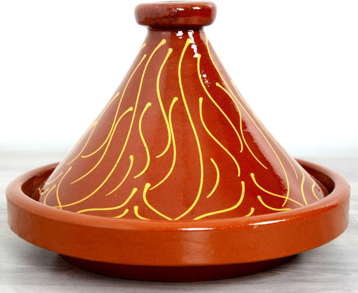 Marokkanische Tajine, Kochtopf, Gartopf, Schmortopf aus Marokko Glasiert, für 4-5 Personen, Original