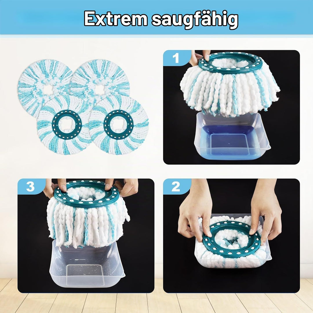 Bodenwischer Ersatzbezug, Wischmopp Bezug Kompatibel Mit Leifheit Clean Twist Disc Mop Ergo Wischmop