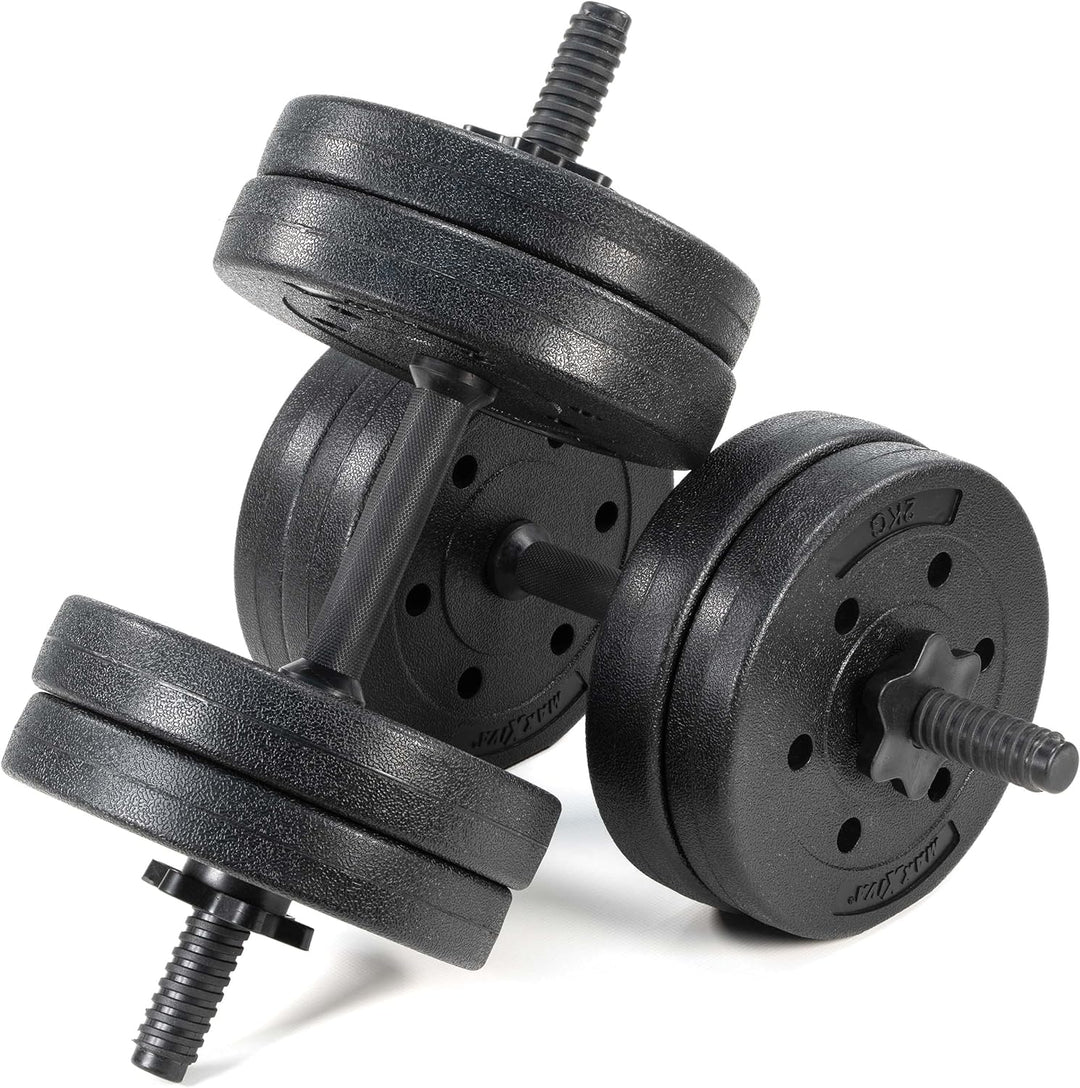MAXXIVA Kurzhantel Set Zement Sternverschluss schwarz 2x10kg 2x15kg 2x20kg 20.0