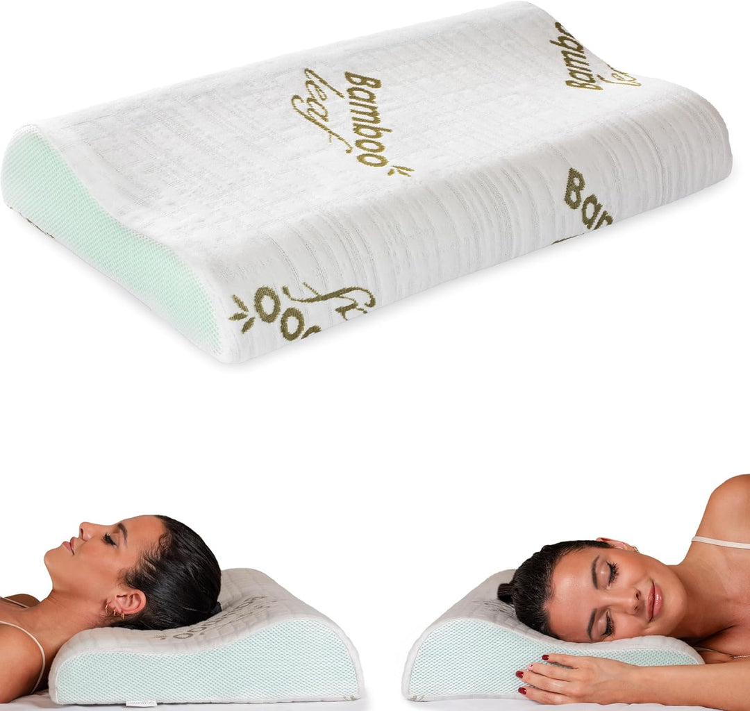 Kopfkissen Nackenkissen Memory Foam Ergonomisches und Orthopädisches Kissen für Bett Nackenstützkiss