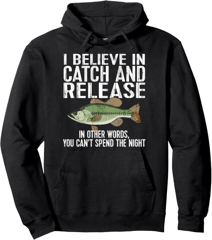 Catch And Release Funny Fishing Pullover Hoodie