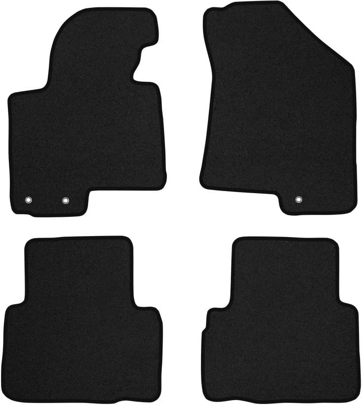 M MOTOS Velours Premium fussmatten Auto kompatibel mit Hyundai ix35 I 2010-2015 - Premium, Matt, Wei