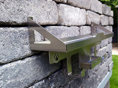 HL-Perfektion-in-Edelstahl Hundegarderobe mit Ablage für Hund Katze Leinenhalter Edelstahl Halsband