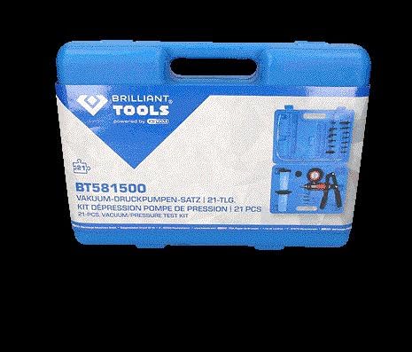 BRILLIANT TOOLS BT581500 Vakuum-Druckpumpen-Satz, 21-tlg [Powered by KS TOOLS]