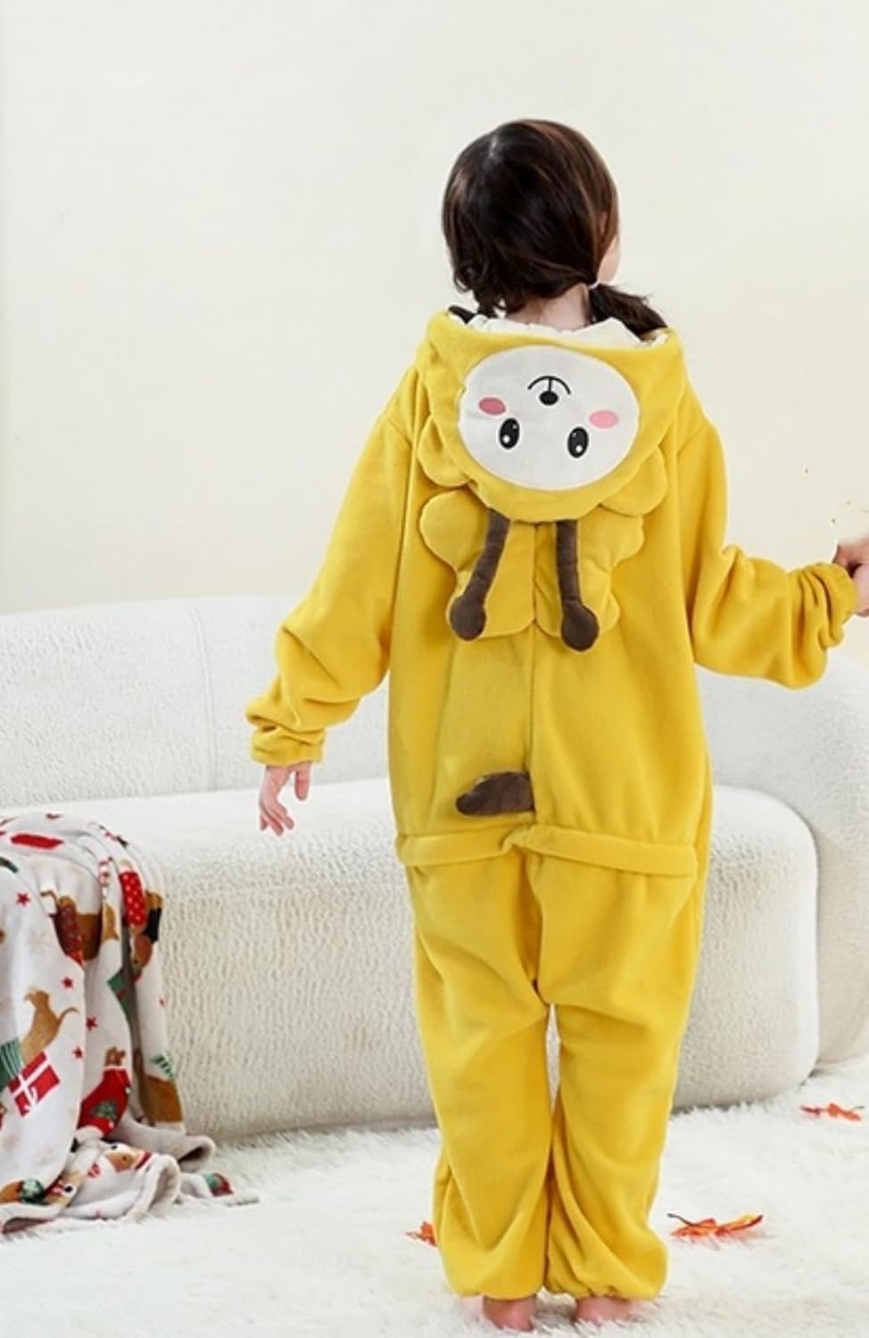 Kids Onesie Tier Suit Hooded Pyjamas Halloween Weihnachten Cosplay Kostüm für Jungen &amp; Mädchen 7-8 J