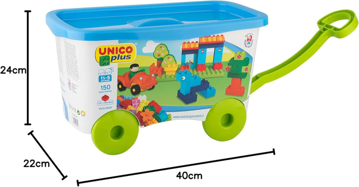 Androni Giocattoli Unico Plus Trolley with 150 Building Bricks