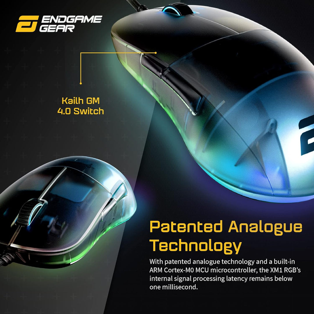 ENDGAME GEAR XM1 RGB Gaming Maus - Optischer PWM3389 Sensor - 50:16.000 DPI - 5 Tasten – GM 4.0-60M