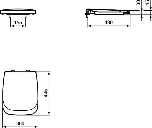 Ideal Standard T663801 Ventuno WC-Sitz mit Softclosing, mit Softclosing