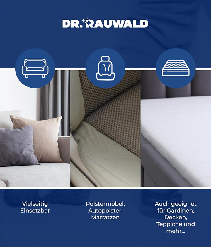 Dr. Rauwald Polsterreiniger 750ml inkl. Profi-Sprühkopf – Spezial für Wildleder, Alcantara, Sofa & A