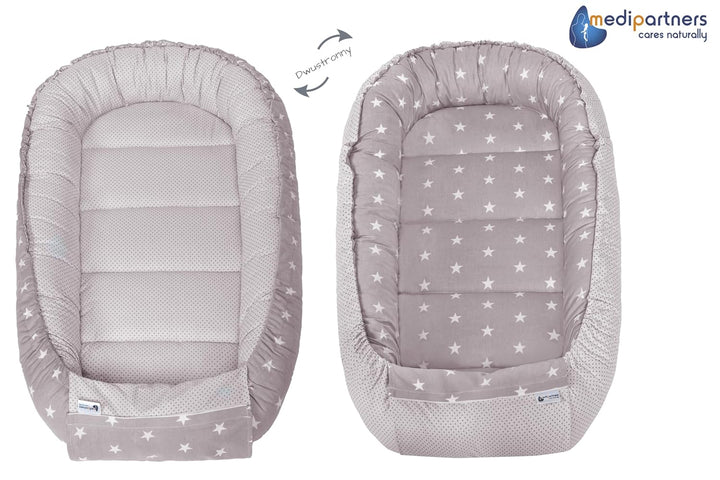 Medi Partners 5 teilig Babynestchen Set Babynest 100x60x15 herausnehmbarer Einsatz Bett Kuschelnest