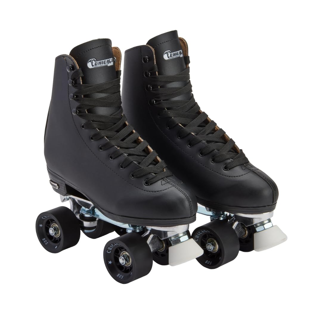 Chicago Herren Rollschuhe, Leder, gefüttert, klassisch, Schwarz 5, 5