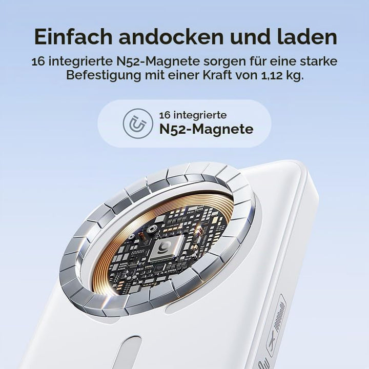 Baseus Enerfill MagSafe Powerbank 10000mAh 30W USB C Magnetische Power Bank, Kabellose Externe Handy