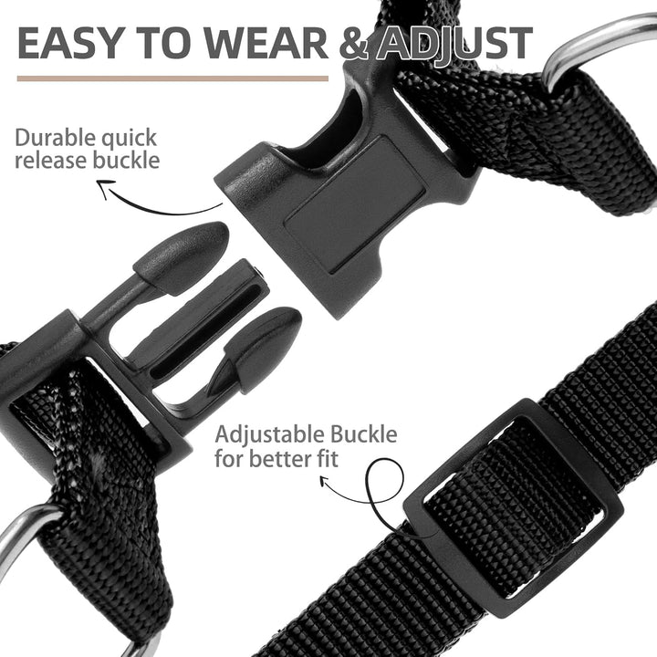 Hundegeschirr Nylon, Step-In, Verstellbar, Ausbruchsicher | für kleine, mittel-grosse &amp; Grosse Hunde