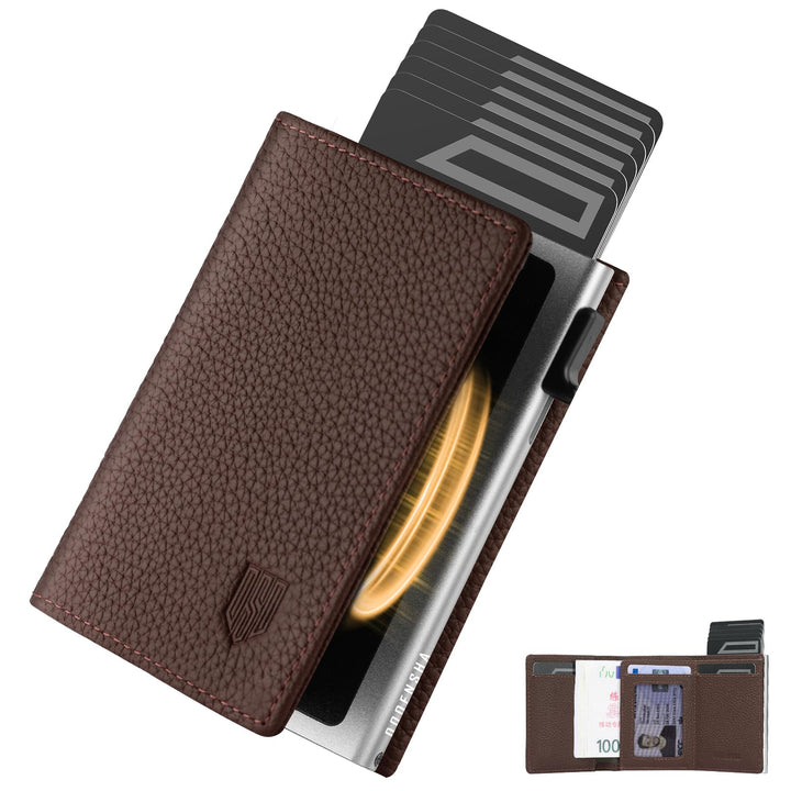 DODENSHA MagSnap Pebble Geldbörse Damen & Herren I Slim Wallet mit Münzfach I Kreditkartenetui Geldb