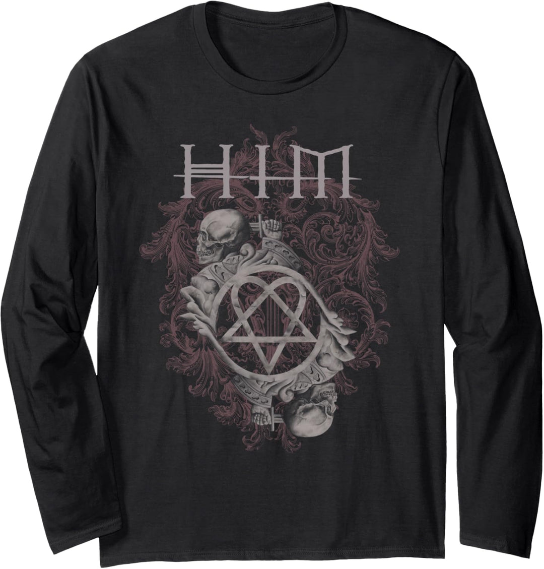 Ville Valo – HIM Dual Skull Langarmshirt