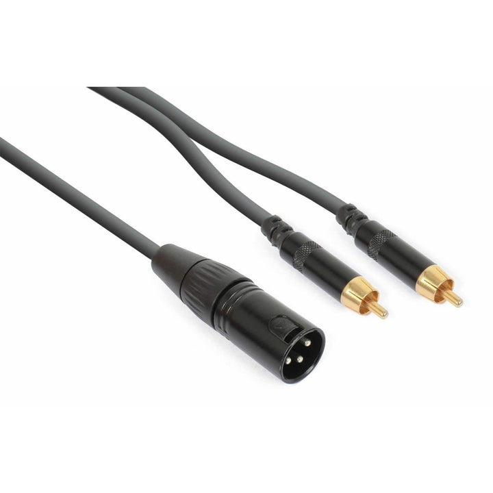 PD Connex Kabel – CX58-1 – 1x XLR Stecker – 2x RCA 3 Meter, 3 Meter