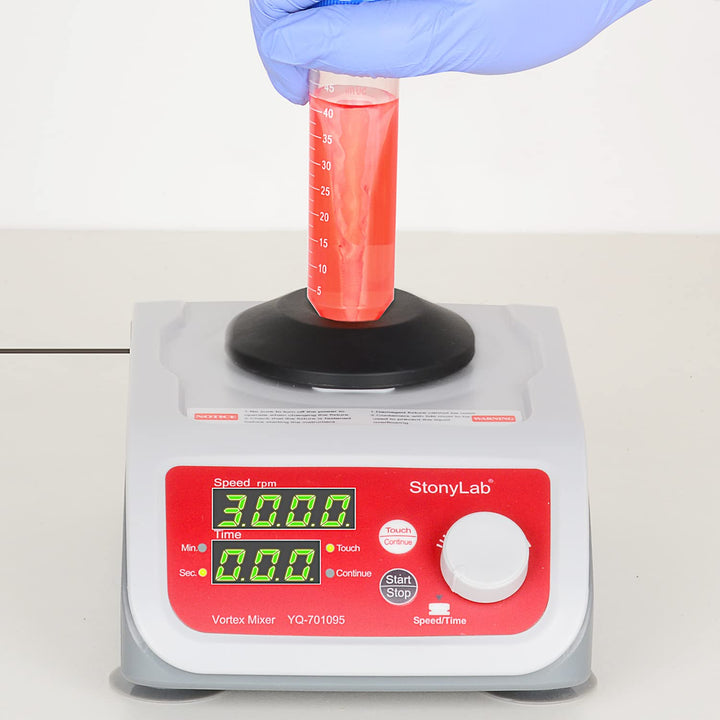stonylab Vortex Schüttler, Vortex Mixer Labormischer 200-3000 U/min Fortschrittlicher Digitaler Vort