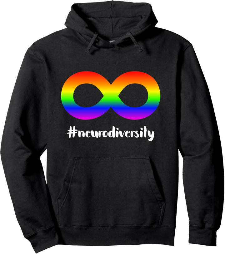 Regenbogen Unendlichkeitszeichen | Neurodiversität Akzeptanz Pullover Hoodie