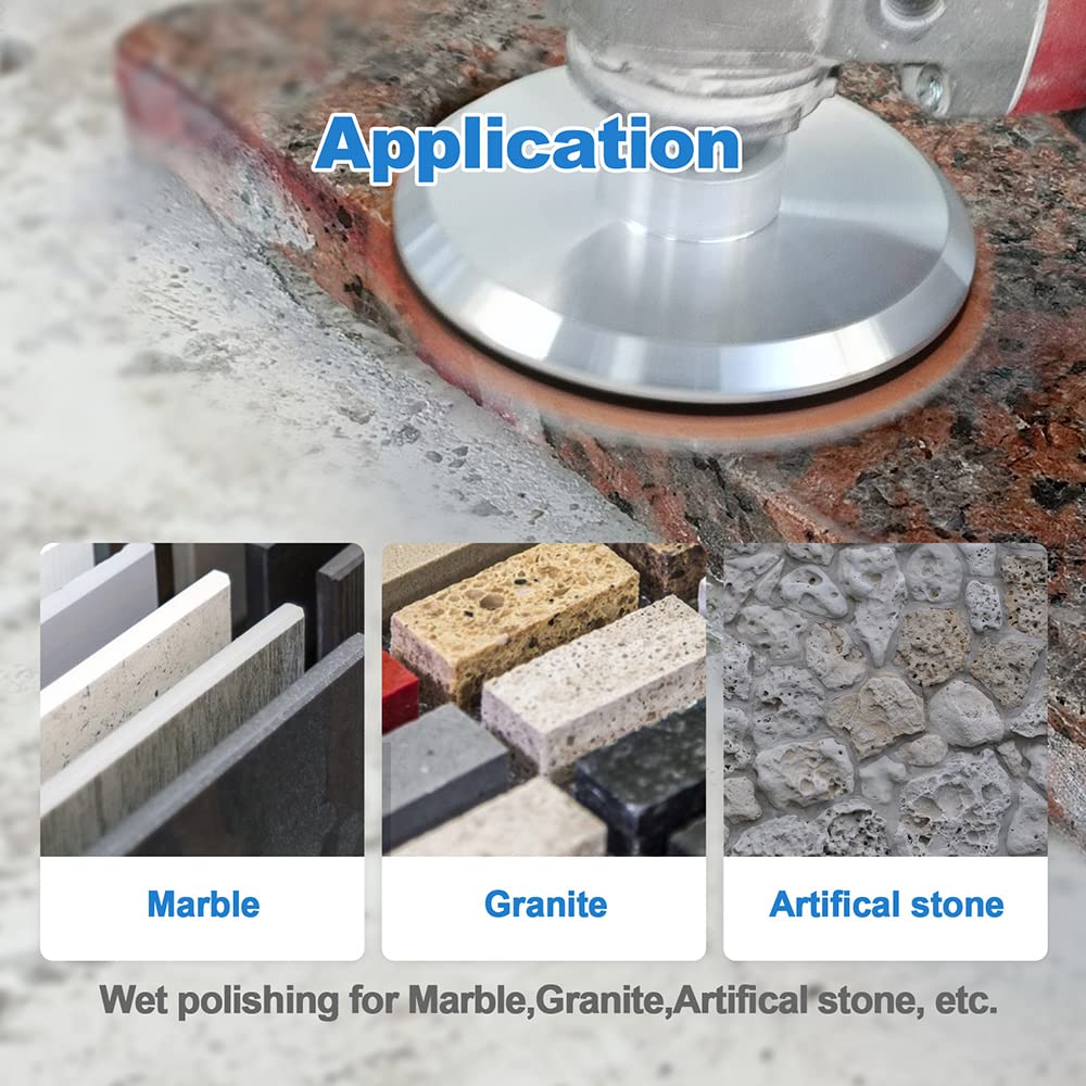 Nasse Diamant Polierscheibe - HIGHDRIL 12 Stück 125MM #50 diamant schleifpad für Granit, Marmor, Ker