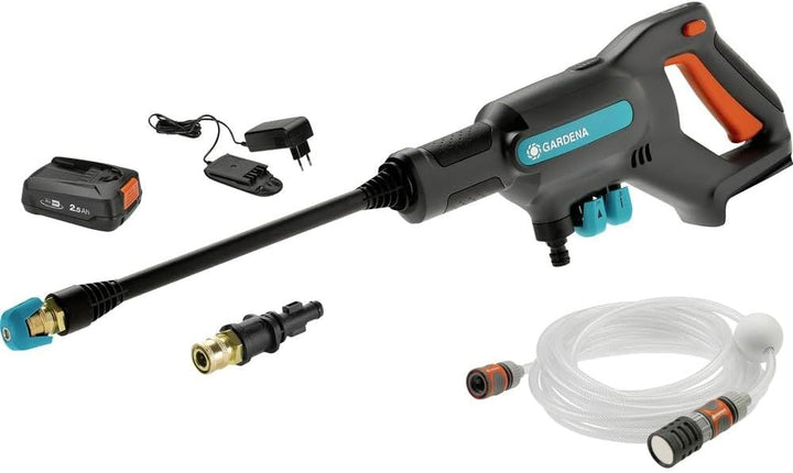 Gardena Akku-Mitteldruckreiniger AquaClean 24/18V P4A Ready-To-Use Set: Akku-Reiniger für den Aussen