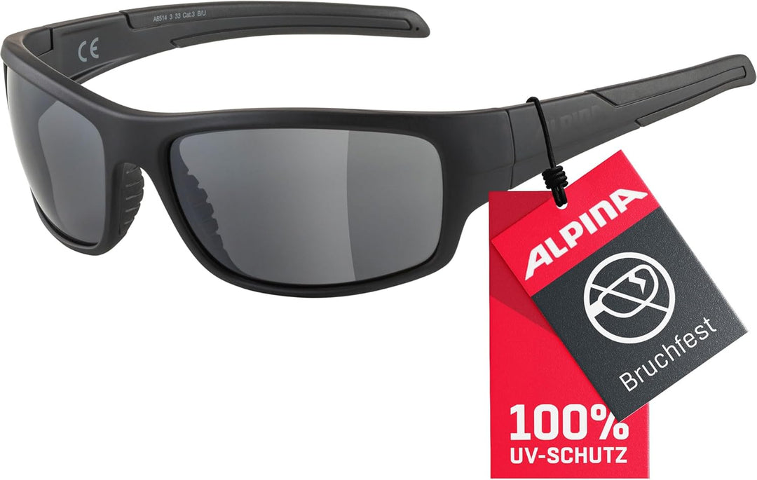 ALPINA TESTIDO - Verspiegelte und Bruchsichere Sport- & Fahrradbrille Mit 100% UV-Schutz Für Erwachs