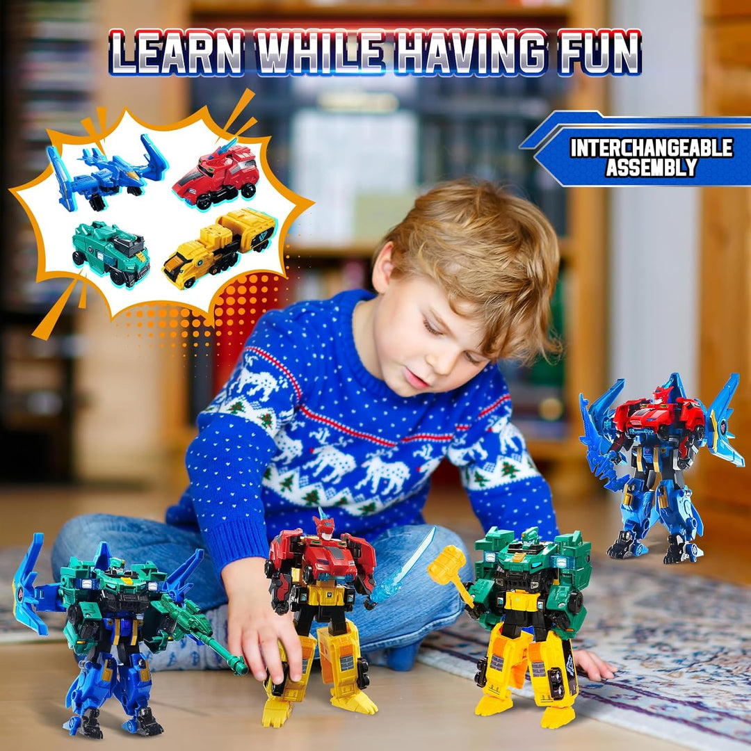 2 in 1 Transforming Roboter Raptor Tron, 7,48 Zoll, für Kinder, Chariot und Transforming Spielzeug f