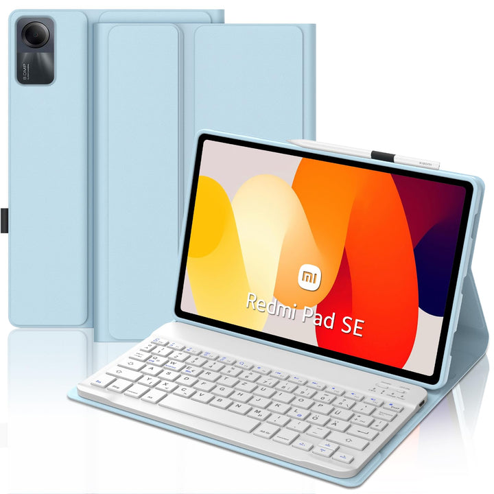 IVEOPPE Tastatur Hülle für Xiaomi Redmi Pad SE 11'', Deutsches QWERTZ-Layout, Bluetooth Abnehmbare T