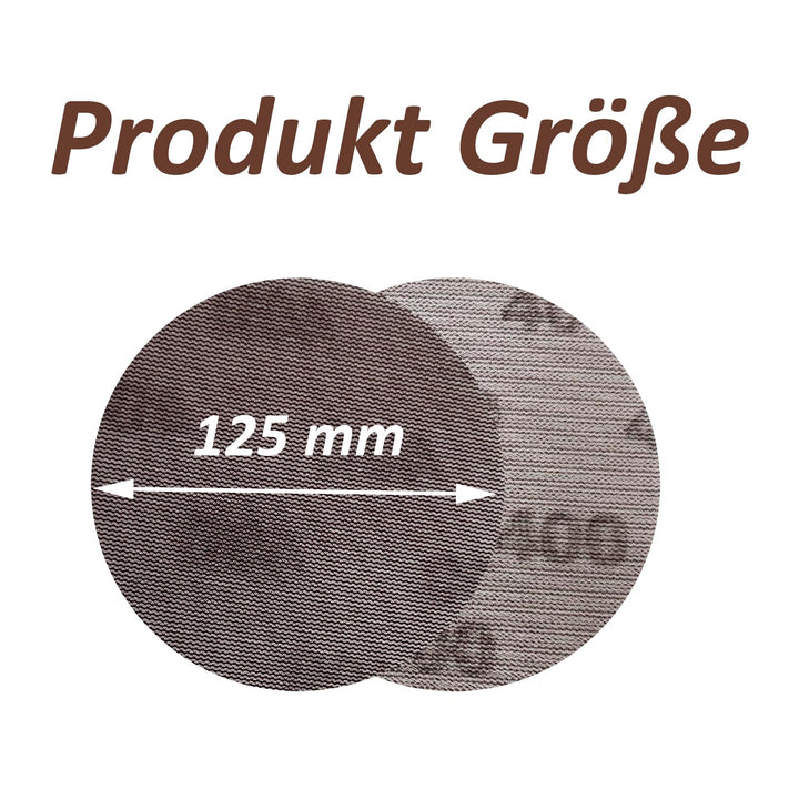 Schleifgitter Klett Netz-Schleifscheiben 125mm 20 Stück 400 Körnung staubfreien Schleifen Schleifpap