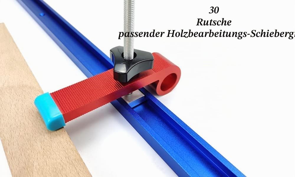 Fafeicy 2 Stück 800mm Gehrungsschienenlehre, blaue Aluminium-T-Schienen-T-Schlitz-Gehrungsschienenle