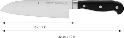 WMF Spitzenklasse Plus Santoku Messer 32 cm, Made in Germany, Messer geschmiedet, Performance Cut, S