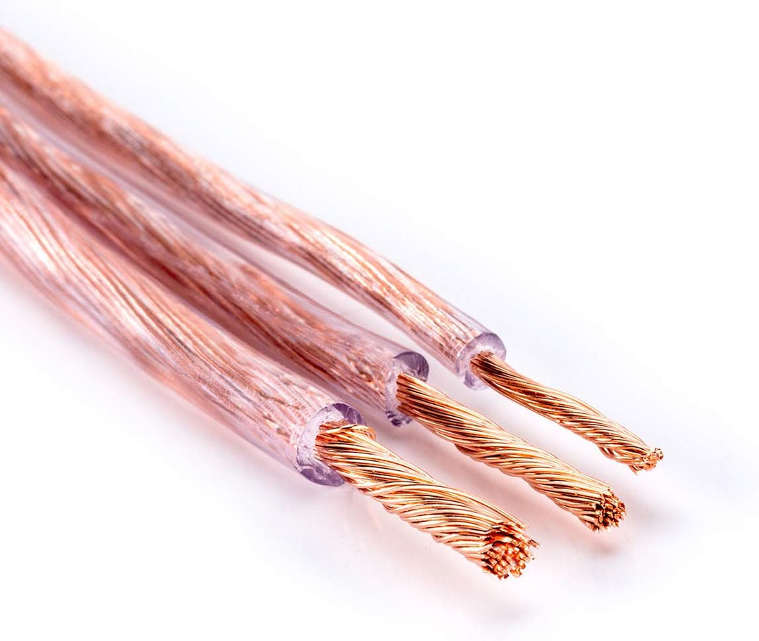 inakustik Lautsprecherkabel, 10m transparent, 2 x 2,5 mm², inkl. 8 Aderendhülsen, verlegefreundliche