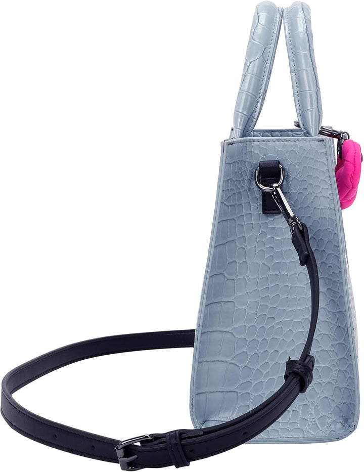 Buffalo Damen Big Boxy Collection Croco Dreamy Blue Shopper