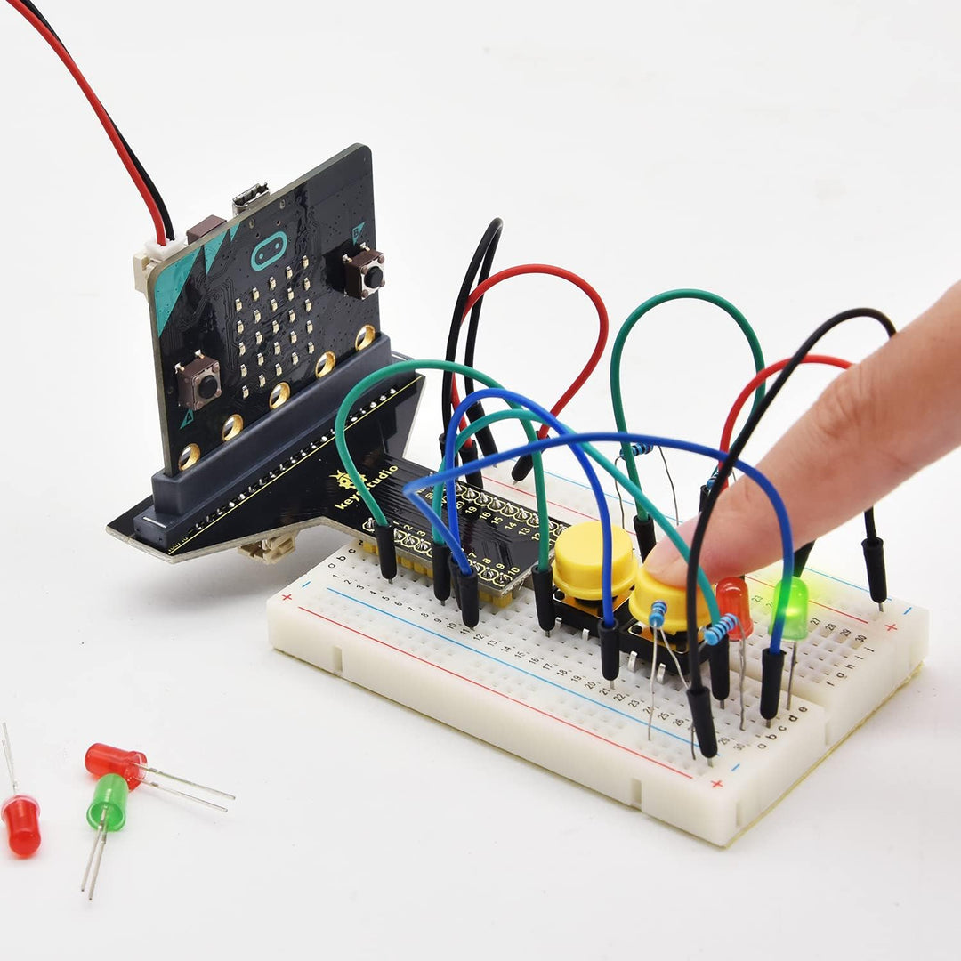 KEYESTUDIO BBC Microbit Starter Kit Kompatibel mit Microbit V1, V2.2 (mit Microbit V2), Mint Ausbild