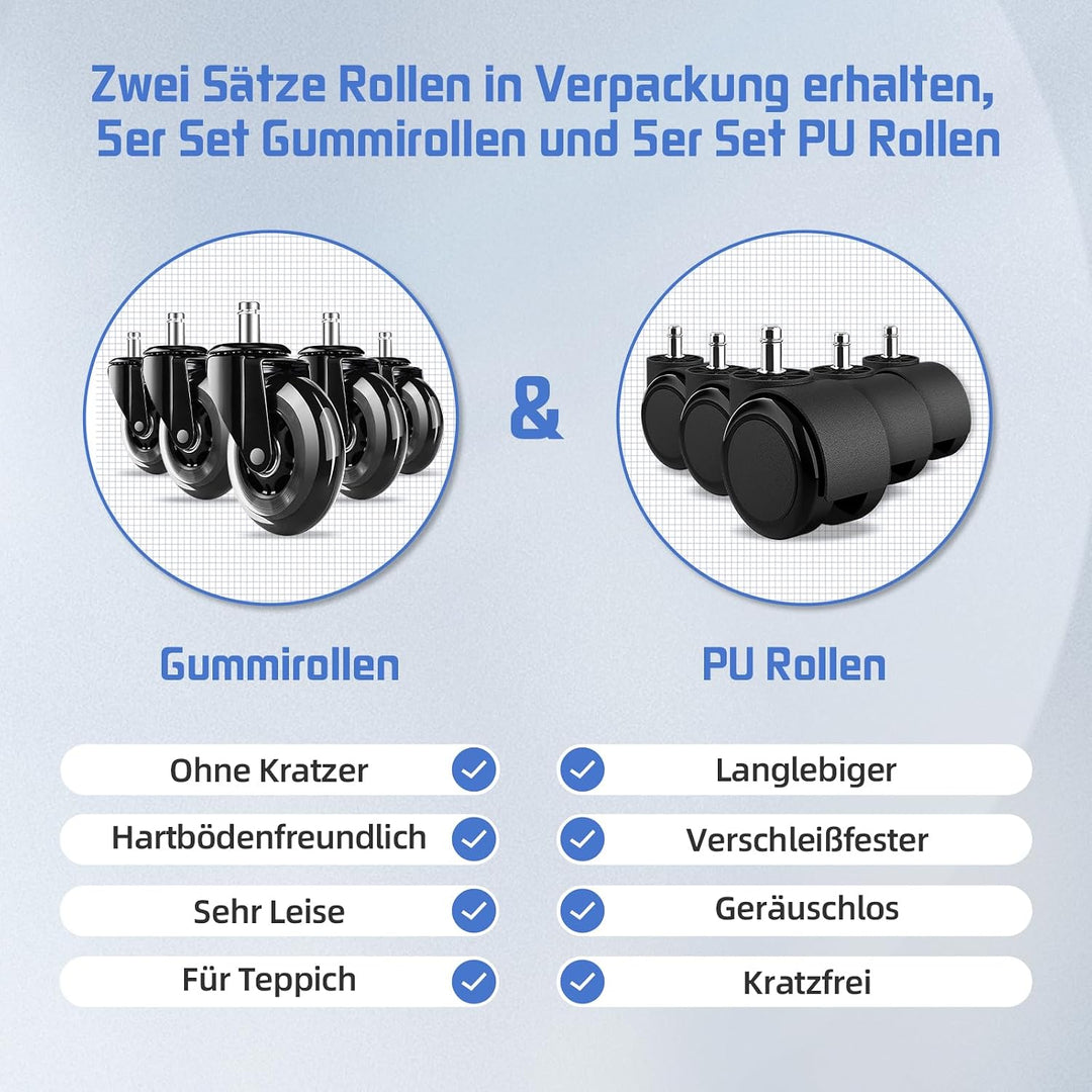 Hinonde Bürostuhl,Schreibtischstuhl mit Hochklappbare Armlehnen und Wippfunktion,Drehstuhl,Höhenvers