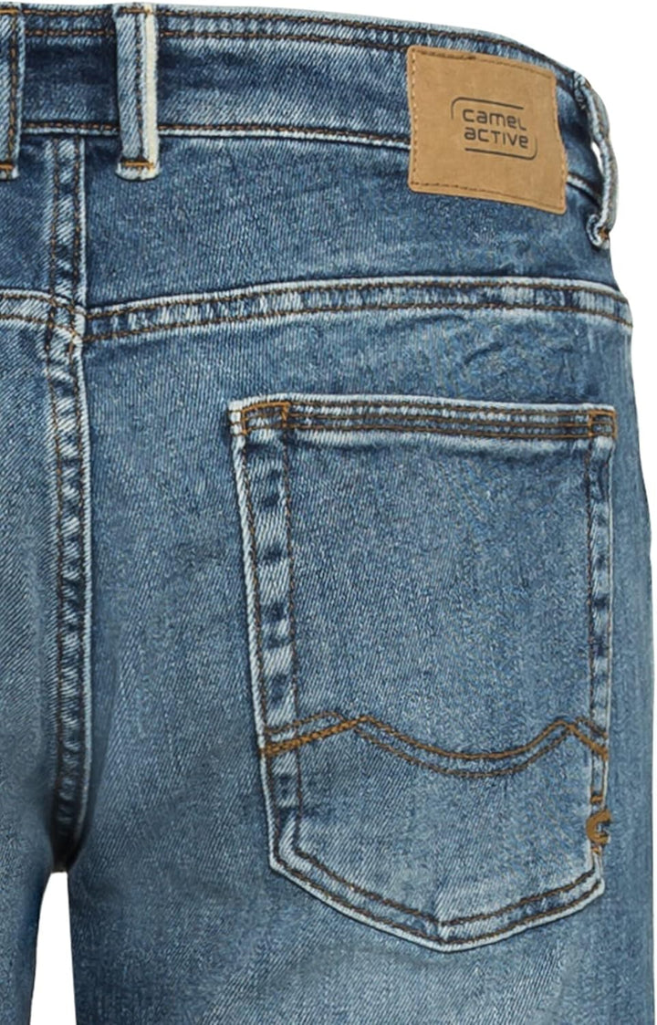 camel active Herren Slim Fit fleXXXactive® 5-Pocket Jeans 31W / 32L Blau, 31W / 32L Blau
