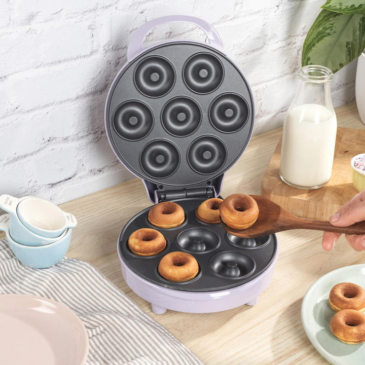 Giles & Posner Mini-Doughnut-Maker – Antihaft-Kochplatten für 7 Donuts, einfach zu reinigende Donutm