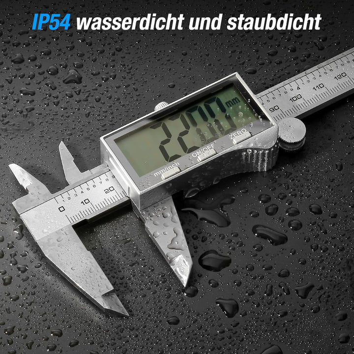 Ueznirn Messschieber Digital mit Grossem LCD-Bildschirm, Schieblehre Digital mit Spritzwasserschutz