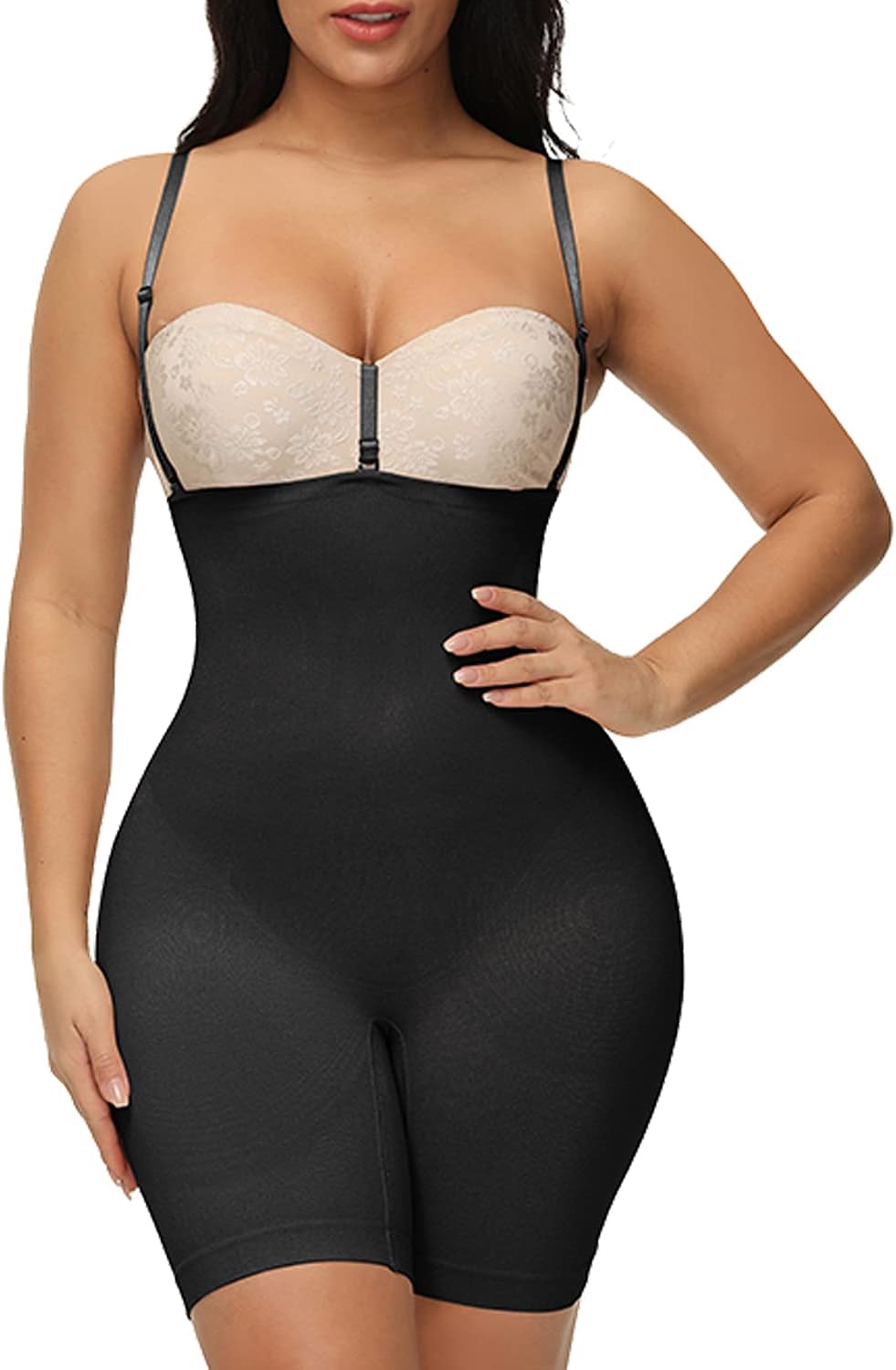 SLIMBELLE Shaping Body Damen Bauchweg Body Shaper Stark Formend Miederbody Sculpting Bodysuit Bodyfo